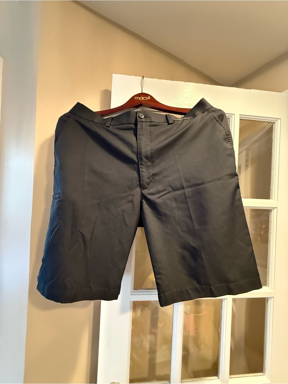 Grand Slam Men's Black Flat-Front Shorts
